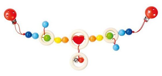 Heimess Kinderwagenkette Herz mit Glocke