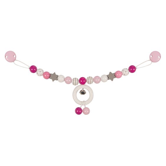 Heimess Baby carriage chain - Pink Grey White
