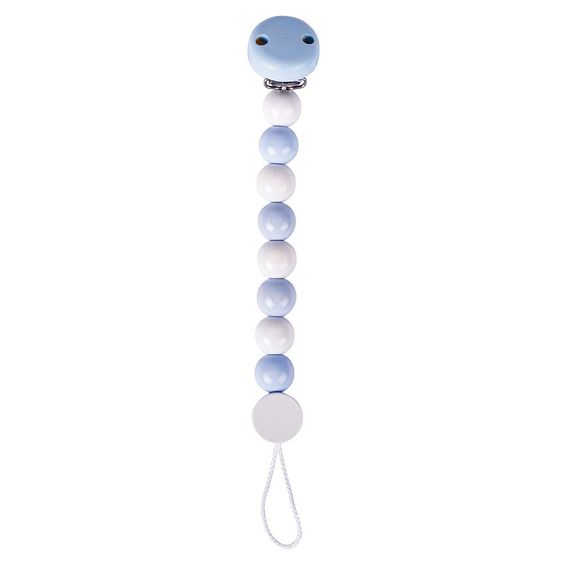Heimess Wooden pacifier chain - Light blue White