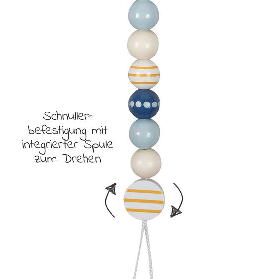 Heimess Schnullerkette aus Holz - Limited Edition - Dunkelblau