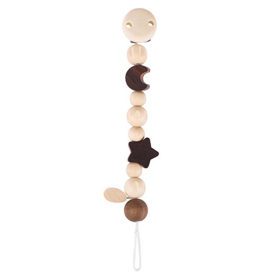 Heimess Pacifier chain made of wood - Moon & Star Nature