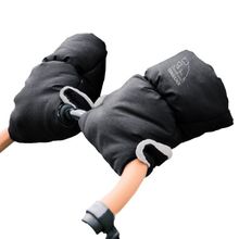 Handwärmer / Handschuhe Kinderwagenmuff Eisbärchen - Grau-Meliert