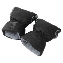 Scaldamani / guanti da carrozzina orso polare - nero