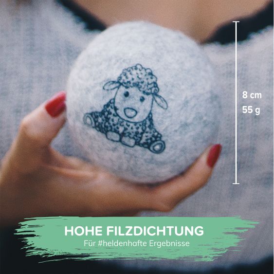 Heldengrün Öko-Trocknerbälle 6er Pack - Nachhaltiger Weichspüler