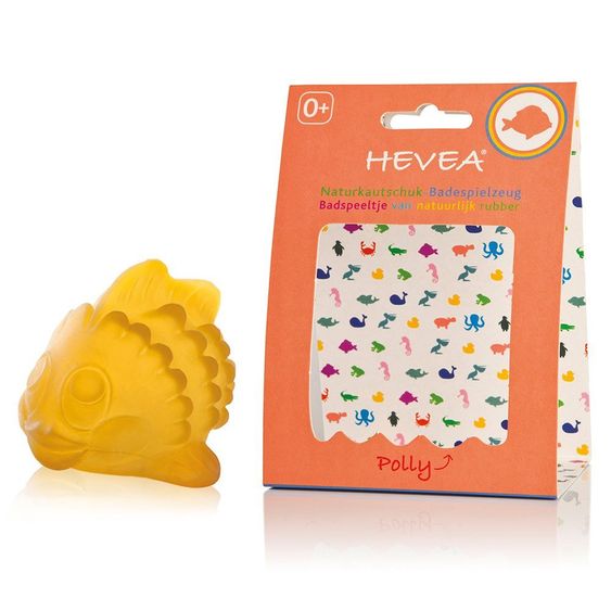 HEVEA Bade-Spielfigur Fisch Polly Kautschuk