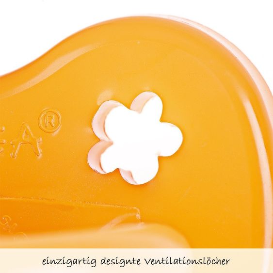 HEVEA Pacifier orthodontic - rubber from 3 M - flower