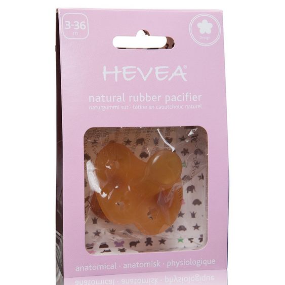 HEVEA Pacifier orthodontic - rubber from 3 M - flower