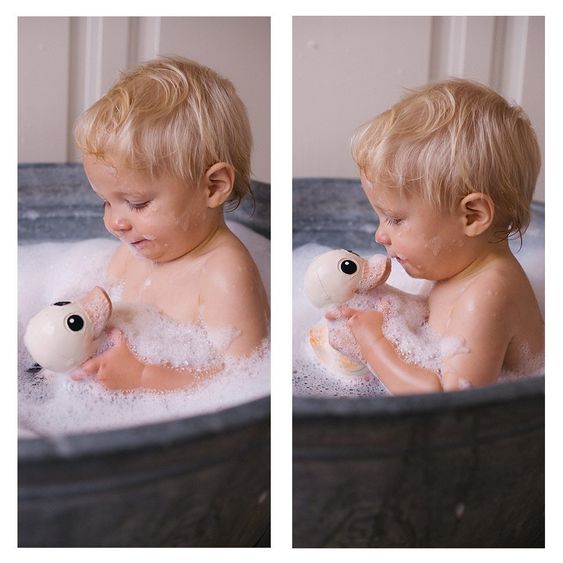 HEVEA Animale da gioco e da bagno Duck Kawan in gomma naturale