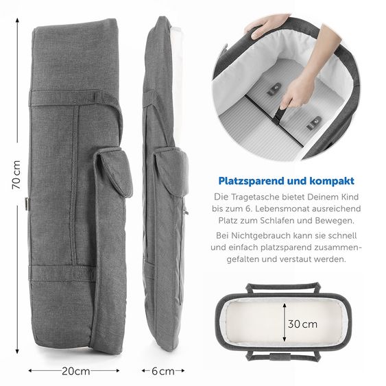 Hoco 3 in 1 Baby Bath Exclusive - Linen Dark Grey