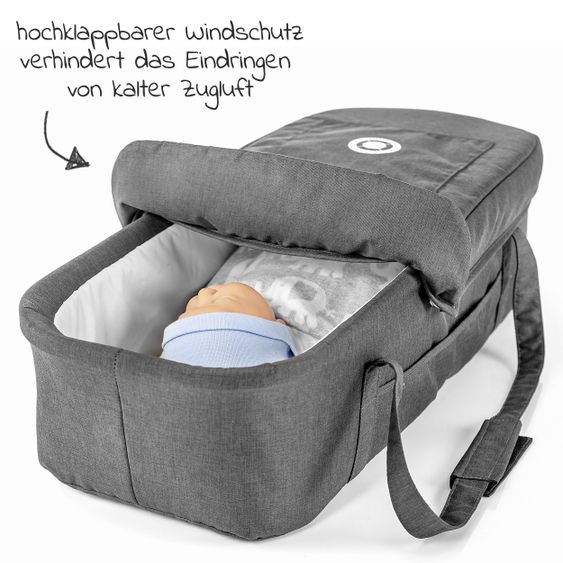 Hoco 3 in 1 Babywanne Exklusiv - Linen Dark Grey