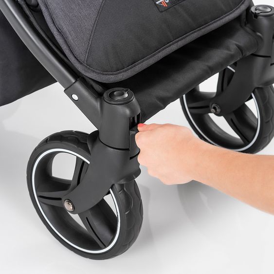 Hoco Geschwister- & Zwillingskinderwagen Tandem Exklusiv - Linen Dark Grey