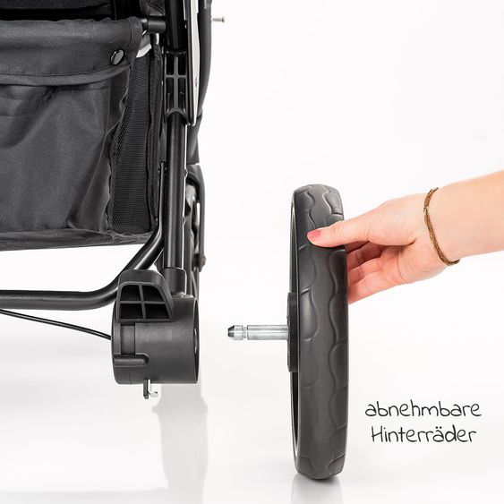 Hoco Geschwister- & Zwillingskinderwagen Tandem Exklusiv - Linen Dark Grey