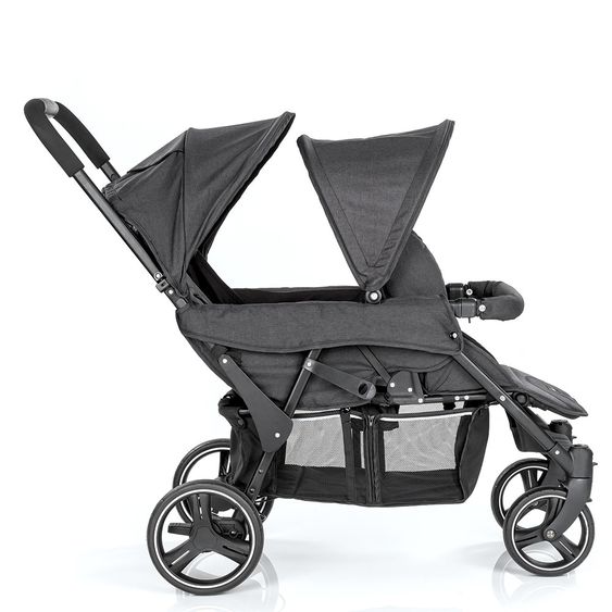 Hoco Geschwister- & Zwillingskinderwagen Tandem Exklusiv - Linen Dark Grey