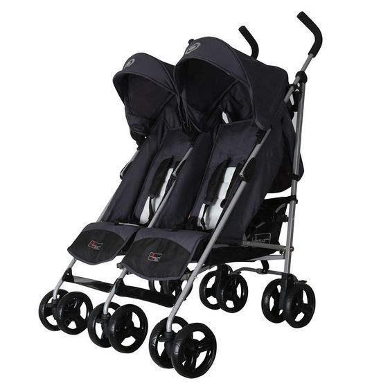 Hoco Geschwisterbuggy Twister - Anthrazit Milk White