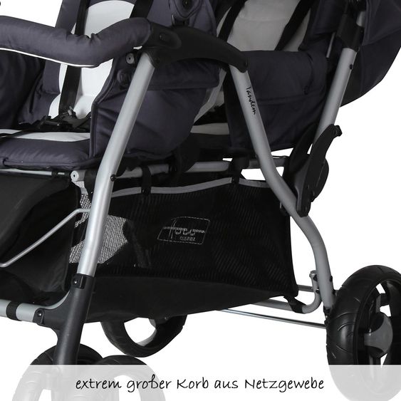 Hoco Geschwisterwagen Tandem - Anthrazit Milk With