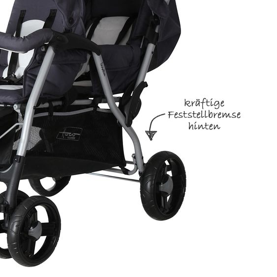 Hoco Geschwisterwagen Tandem - Anthrazit Milk With