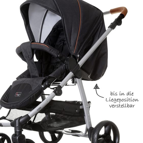 Hoco Kombi-Kinderwagen York - Linen Grey