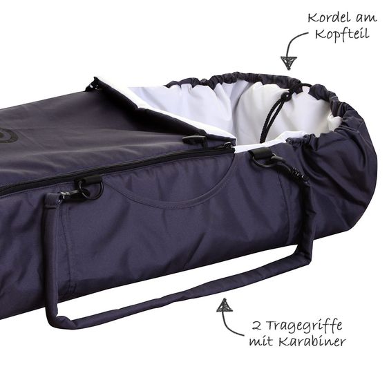 Hoco Kuschelnest für Tandem - Anthrazit Milk White