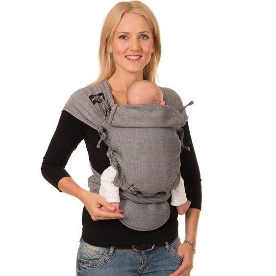 Hoppediz Babytrage HOP-TYE Conversion - London Schwarz / Weiß