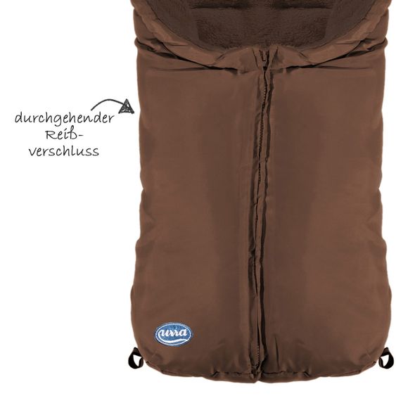 HV Hartmann Fleece-Fußsack Urra für Babyschalen und Babywannen - Braun