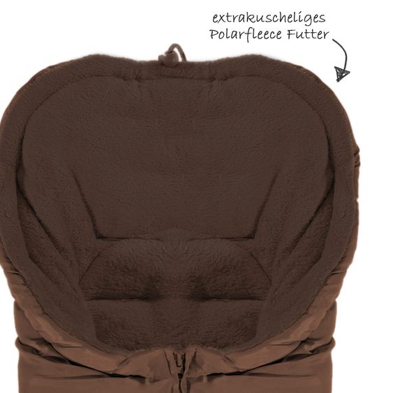 HV Hartmann Fleece-Fußsack Urra für Babyschalen und Babywannen - Braun