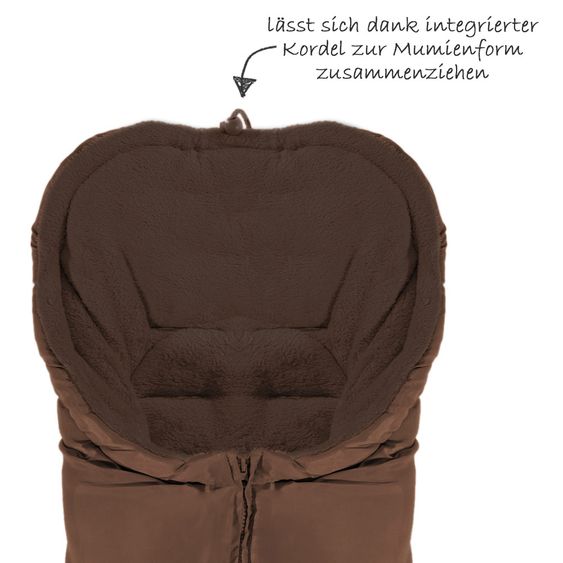 HV Hartmann Fleece-Fußsack Urra für Babyschalen und Babywannen - Braun