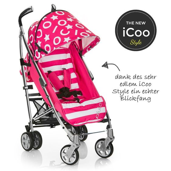 iCoo Buggy Pluto - Stripe Pink