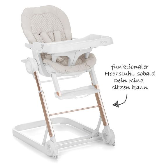 iCoo Hochstuhl, Babyliege und Beistellbett Grow With Me 1-2-3 - Diamond