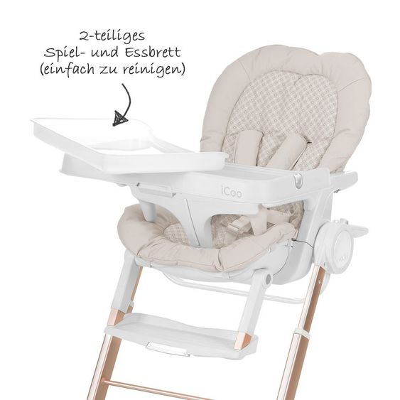 iCoo Hochstuhl, Babyliege und Beistellbett Grow With Me 1-2-3 - Diamond
