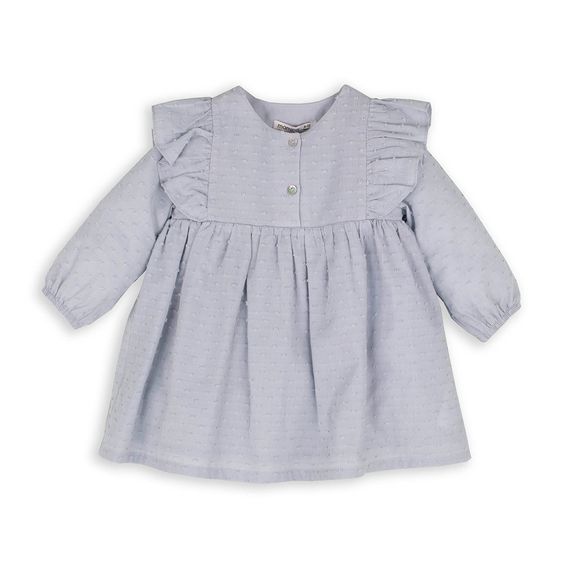idilbaby Bluse - mit Volant - Blau - Gr. 3-6m