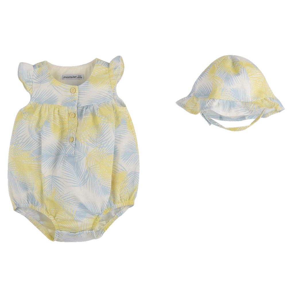 idilbaby Body mit Mütze - Sommerprint - Gr. 0-3m