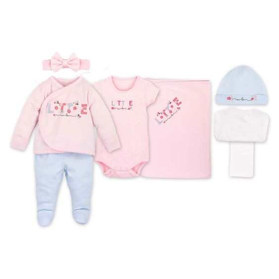 idilbaby Erstausstattungsset 15-tlg. - Little - Rosa / Blau - Gr. 0m