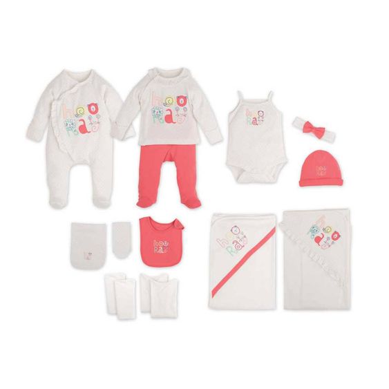 idilbaby Erstausstattungsset 15-tlg. - Peach - Gr. 0m