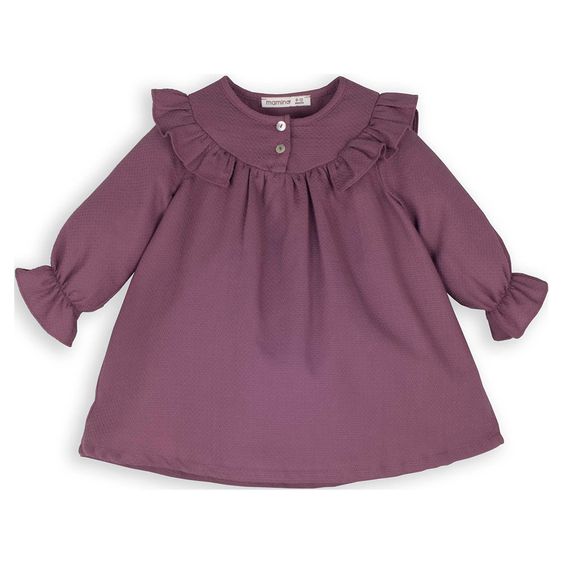 idilbaby Kleid - mit Volant - Violett - Gr. 3-6m