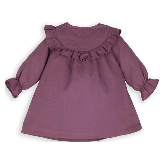 idilbaby Kleid - mit Volant - Violett - Gr. 3-6m