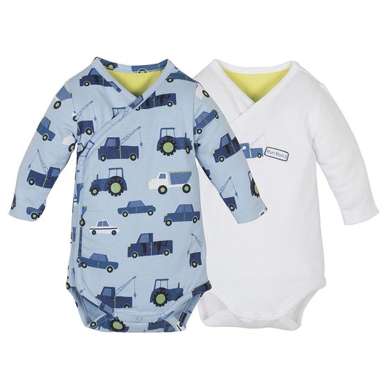 idilbaby Langarmbody 2er-Pack - Autos - Gr. 0m