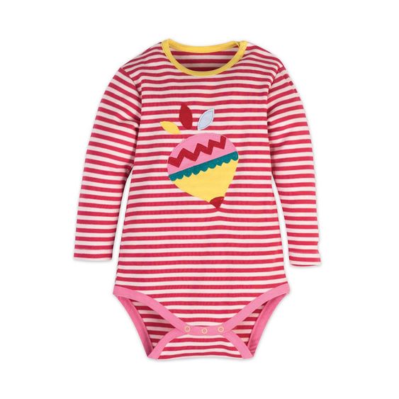 idilbaby Langarmbody - Erdbeere - Rot - Gr. 12-18m
