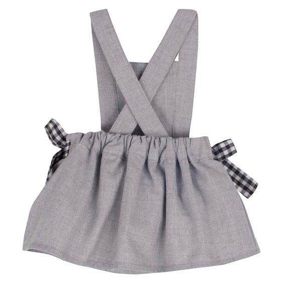idilbaby Newborn Set 2-tlg. - Kleid + Langarmshirt - Grau / Weiß - Gr. 3-6m