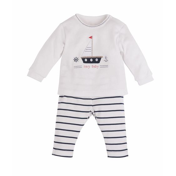 idilbaby Newborn Set 2-tlg. - Navy Baby Weiß / Dunkelblau - Gr. 0-3m