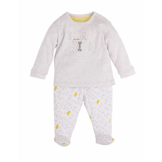 idilbaby Newborn Set 3-tlg. Born Wild - Grau / Weiß - Gr. 3-6m