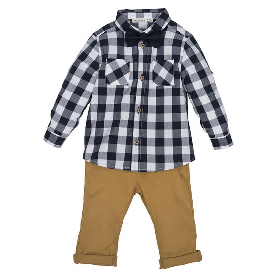 idilbaby Newborn Set 3-tlg. - karriert - Gr. 3-6m