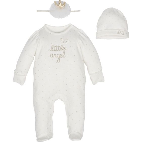 idilbaby Newborn Set 3-tlg. Little Angel - Creme - Gr. 0m