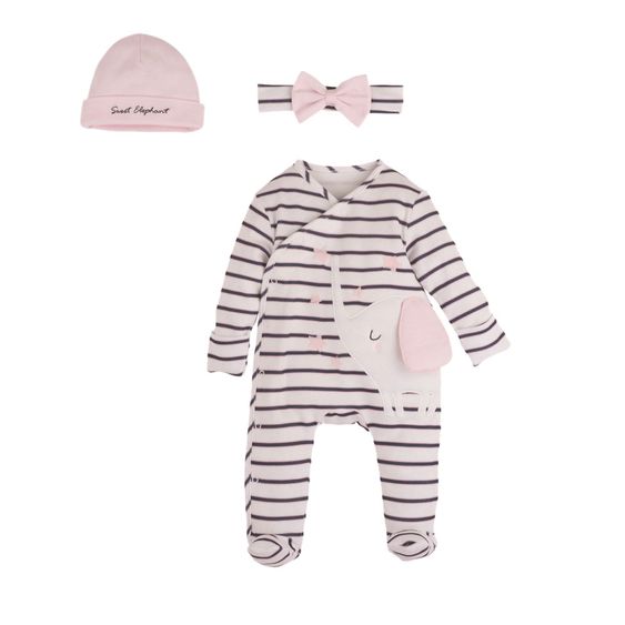 idilbaby Newborn Set 3-tlg. - Sweet Elefant - Gr. 0m