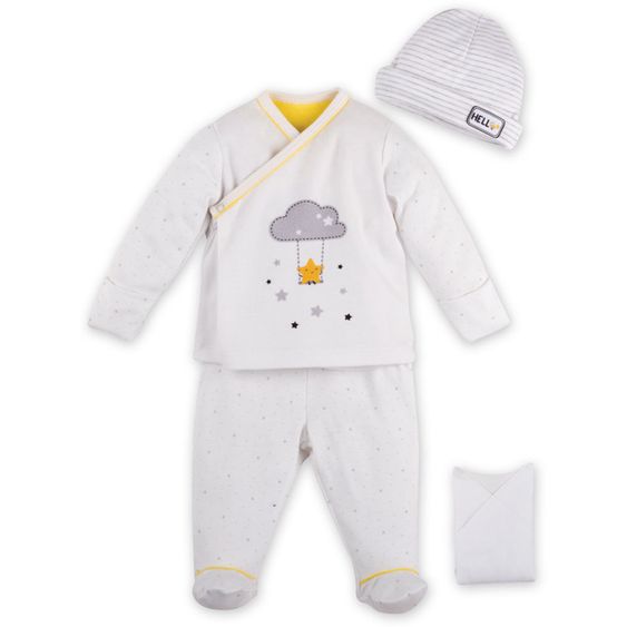 idilbaby Newborn Set 3-tlg. - Weiß - Gr. 0m