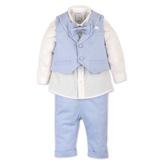 idilbaby Newborn Set 4-tlg. - Anzugset - Blau - Gr. 6-9m