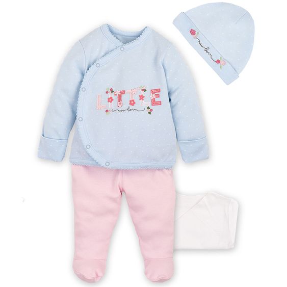 idilbaby Newborn Set 4-tlg. - Little Newborn - Blau / Rosa - Gr. 0m