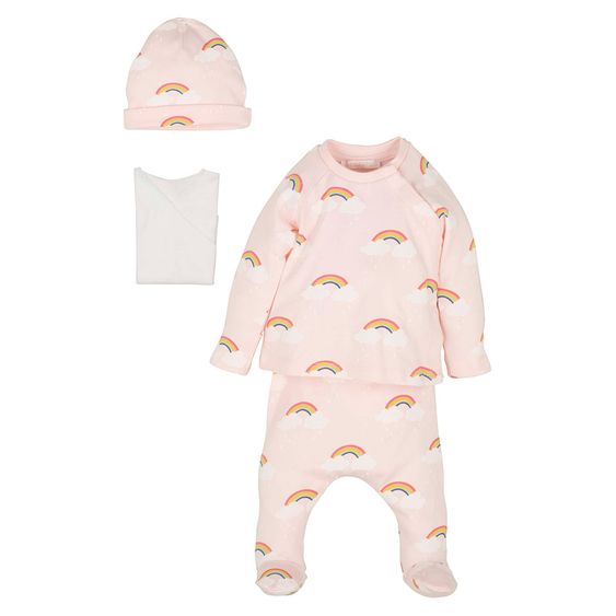 idilbaby Newborn Set 4-tlg. - Rainbows - Pink - Gr. 0m
