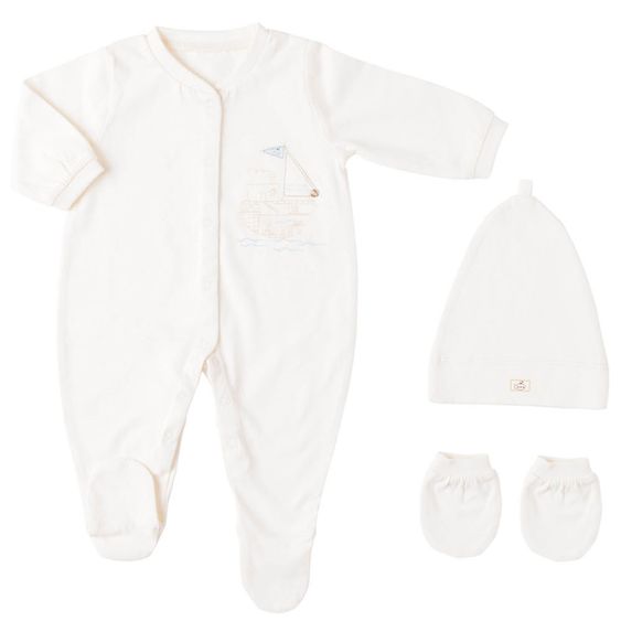 idilbaby Newborn Set - Organic - Schiff - Natur - Gr. 0-3m