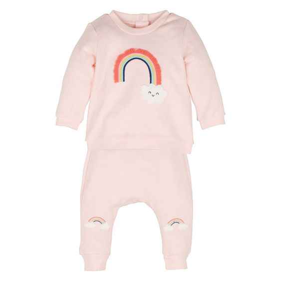 idilbaby Set 2-tlg. - Hose & Oberteil - Rainbow Pink - Gr. 0-3m