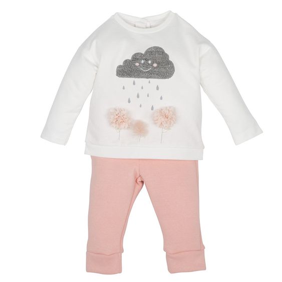 idilbaby Set - Shirt mit Hose - Blumen - Gr. 3-6m